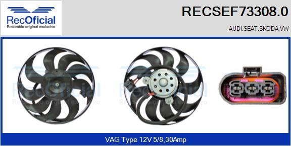 RECOFICIAL RECSEF73308.0 - Вентилатор, охлаждане на двигателя vvparts.bg