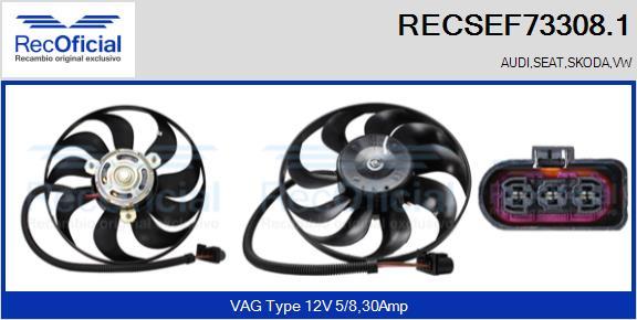RECOFICIAL RECSEF73308.1 - Вентилатор, охлаждане на двигателя vvparts.bg