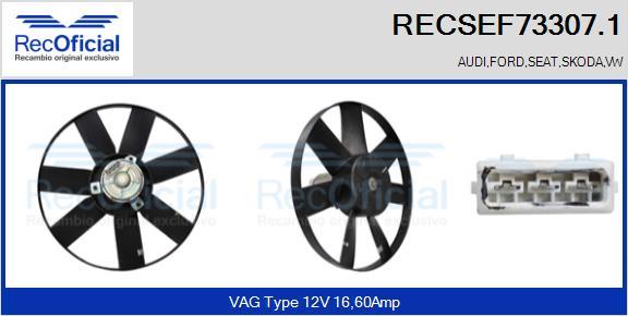 RECOFICIAL RECSEF73307.1 - Вентилатор, охлаждане на двигателя vvparts.bg