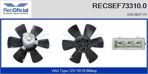 RECOFICIAL RECSEF73310.0 - Вентилатор, охлаждане на двигателя vvparts.bg