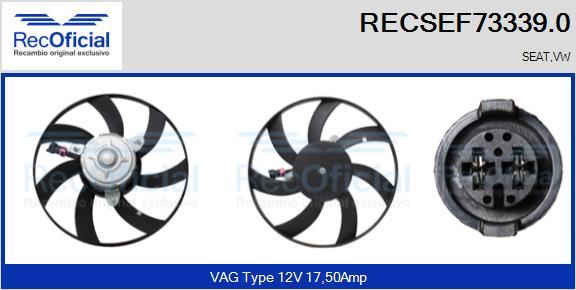 RECOFICIAL RECSEF73339.0 - Вентилатор, охлаждане на двигателя vvparts.bg