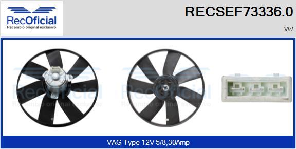 RECOFICIAL RECSEF73336.0 - Вентилатор, охлаждане на двигателя vvparts.bg