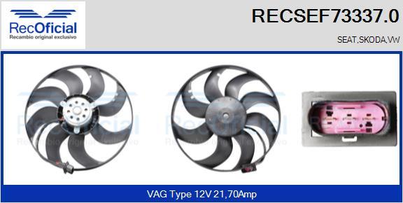 RECOFICIAL RECSEF73337.0 - Вентилатор, охлаждане на двигателя vvparts.bg