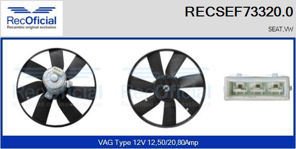 RECOFICIAL RECSEF73320.0 - Вентилатор, охлаждане на двигателя vvparts.bg