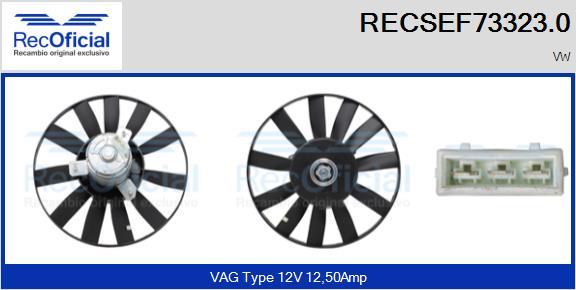 RECOFICIAL RECSEF73323.0 - Вентилатор, охлаждане на двигателя vvparts.bg