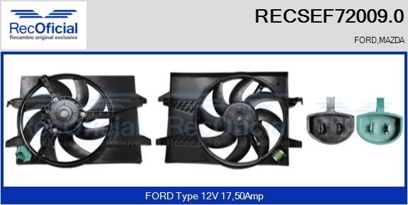 RECOFICIAL RECSEF72009.0 - Електромотор, вентилатор на радиатора vvparts.bg