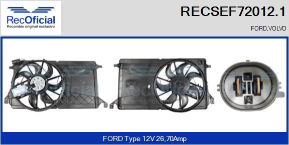 RECOFICIAL RECSEF72012.1 - Електромотор, вентилатор на радиатора vvparts.bg