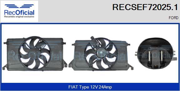 RECOFICIAL RECSEF72025.1 - Електромотор, вентилатор на радиатора vvparts.bg