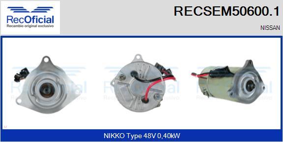 RECOFICIAL RECSEM50600.1 - Електромотор vvparts.bg