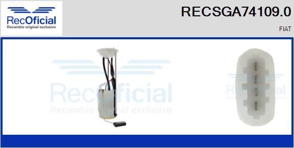 RECOFICIAL RECSGA74109.0 - Горивопроводен модул (горивна помпа+сонда) vvparts.bg