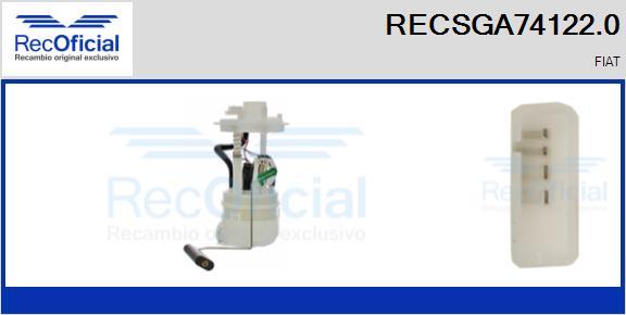 RECOFICIAL RECSGA74122.0 - Горивопроводен модул (горивна помпа+сонда) vvparts.bg