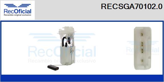 RECOFICIAL RECSGA70102.0 - Горивопроводен модул (горивна помпа+сонда) vvparts.bg
