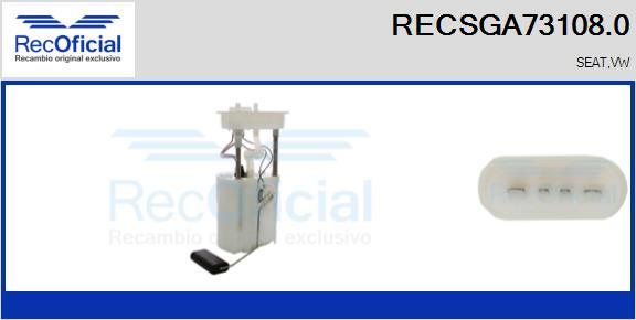 RECOFICIAL RECSGA73108.0 - Горивопроводен модул (горивна помпа+сонда) vvparts.bg