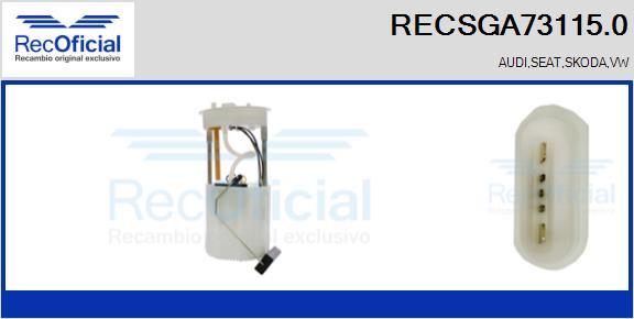 RECOFICIAL RECSGA73115.0 - Горивопроводен модул (горивна помпа+сонда) vvparts.bg