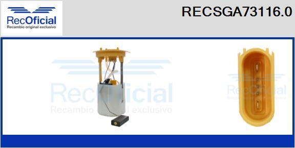 RECOFICIAL RECSGA73116.0 - Горивопроводен модул (горивна помпа+сонда) vvparts.bg