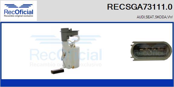 RECOFICIAL RECSGA73111.0 - Горивопроводен модул (горивна помпа+сонда) vvparts.bg