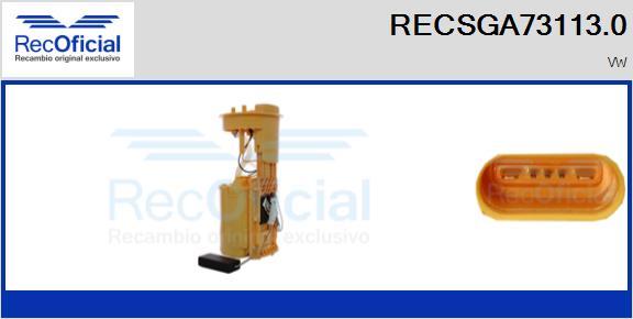 RECOFICIAL RECSGA73113.0 - Горивопроводен модул (горивна помпа+сонда) vvparts.bg