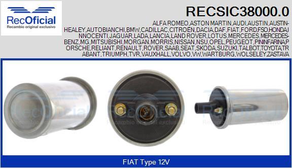 RECOFICIAL RECSIC38000.0 - Запалителна бобина vvparts.bg