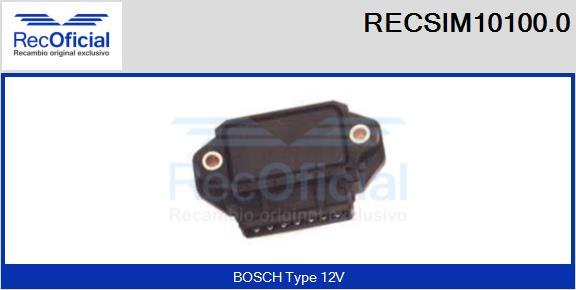 RECOFICIAL RECSIM10100.0 - Включващо устройство (комутатор), запалителна система vvparts.bg
