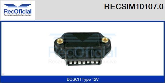 RECOFICIAL RECSIM10107.0 - Включващо устройство (комутатор), запалителна система vvparts.bg