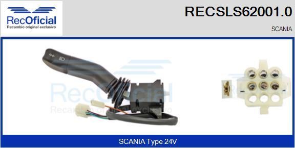 RECOFICIAL RECSLS62001.0 - Превключвател на кормилната колона vvparts.bg