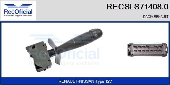 RECOFICIAL RECSLS71408.0 - Превключвател на кормилната колона vvparts.bg