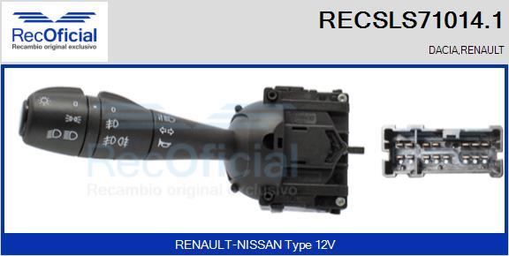 RECOFICIAL RECSLS71014.1 - Превключвател на кормилната колона vvparts.bg