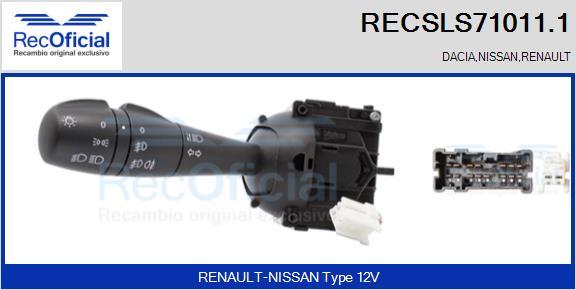 RECOFICIAL RECSLS71011.1 - Превключвател на кормилната колона vvparts.bg