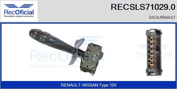 RECOFICIAL RECSLS71029.0 - Превключвател на кормилната колона vvparts.bg