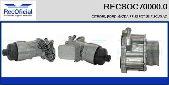 RECOFICIAL RECSOC70000.0 - Маслен радиатор, двигателно масло vvparts.bg