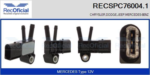 RECOFICIAL RECSPC76004.1 - Преобразувател на налягане, регулиране на изпускателната сис vvparts.bg