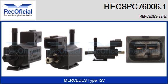 RECOFICIAL RECSPC76006.1 - Преобразувател на налягане, регулиране на изпускателната сис vvparts.bg