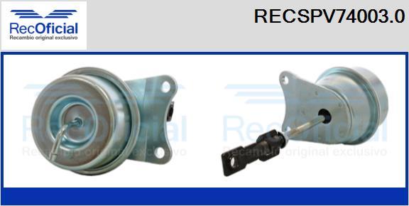 RECOFICIAL RECSPV74003.0 - Регулиращ клапан за налягане на турбината vvparts.bg