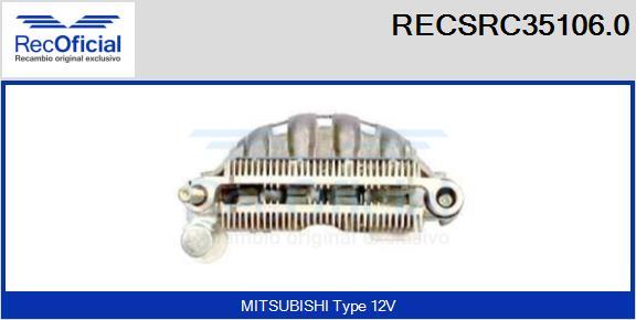 RECOFICIAL RECSRC35106.0 - Изправител, генератор vvparts.bg