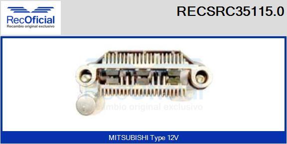 RECOFICIAL RECSRC35115.0 - Изправител, генератор vvparts.bg