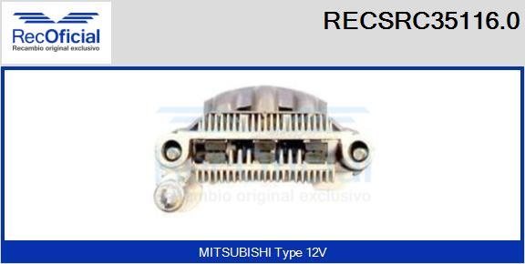 RECOFICIAL RECSRC35116.0 - Изправител, генератор vvparts.bg