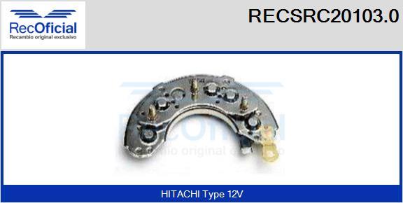 RECOFICIAL RECSRC20103.0 - Изправител, генератор vvparts.bg