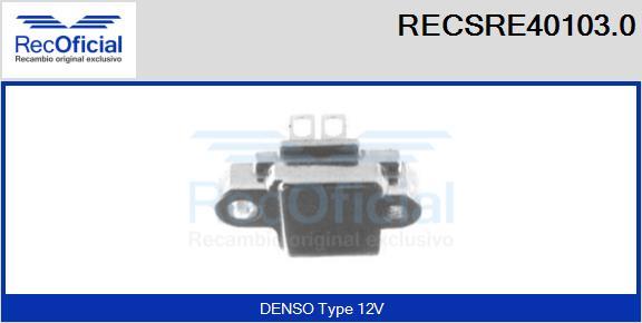 RECOFICIAL RECSRE40103.0 - Регулатор на генератор vvparts.bg