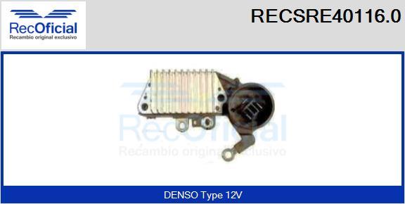 RECOFICIAL RECSRE40116.0 - Регулатор на генератор vvparts.bg