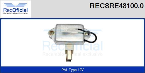 RECOFICIAL RECSRE48100.0 - Регулатор на генератор vvparts.bg