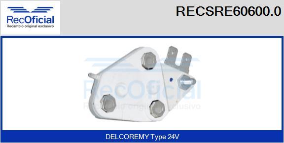 RECOFICIAL RECSRE60600.0 - Регулатор на генератор vvparts.bg