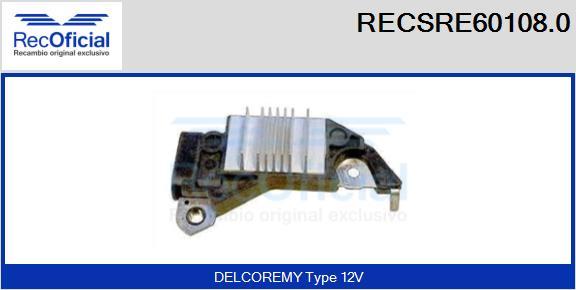 RECOFICIAL RECSRE60108.0 - Регулатор на генератор vvparts.bg