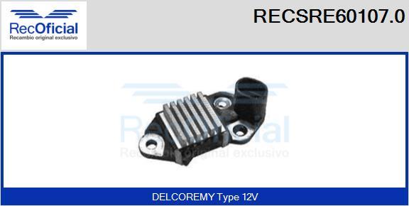 RECOFICIAL RECSRE60107.0 - Регулатор на генератор vvparts.bg