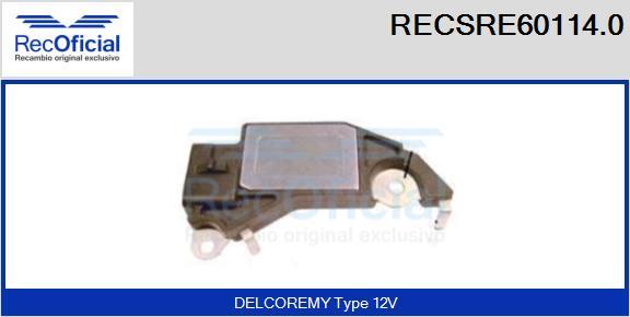 RECOFICIAL RECSRE60114.0 - Регулатор на генератор vvparts.bg