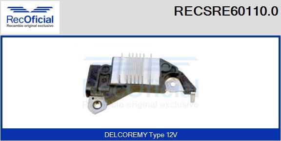 RECOFICIAL RECSRE60110.0 - Регулатор на генератор vvparts.bg