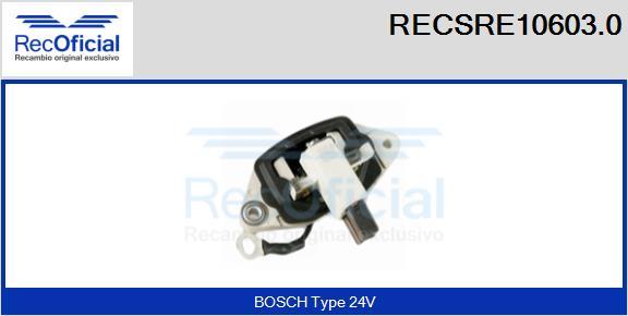 RECOFICIAL RECSRE10603.0 - Регулатор на генератор vvparts.bg