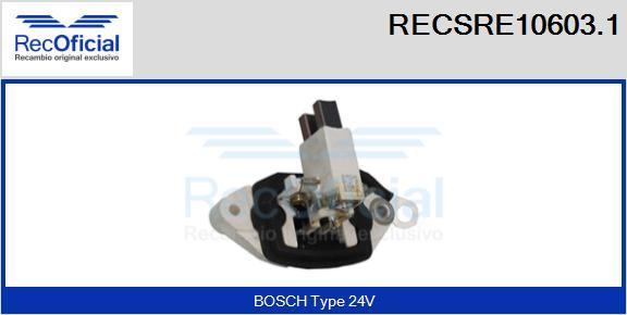 RECOFICIAL RECSRE10603.1 - Регулатор на генератор vvparts.bg