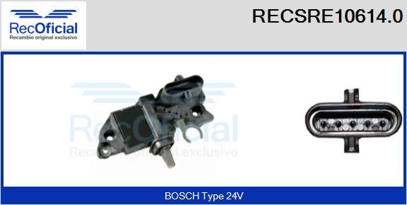 RECOFICIAL RECSRE10614.0 - Регулатор на генератор vvparts.bg