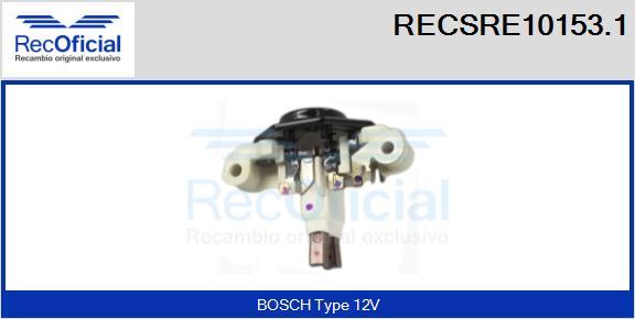 RECOFICIAL RECSRE10153.1 - Регулатор на генератор vvparts.bg