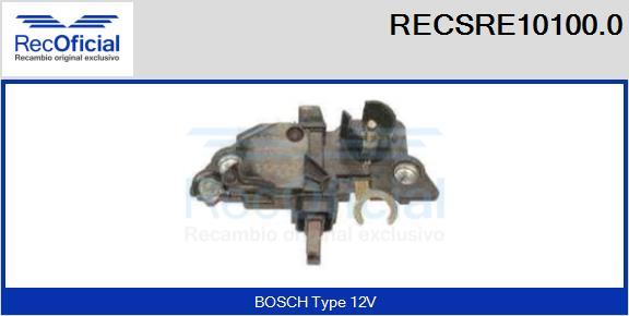 RECOFICIAL RECSRE10100.0 - Регулатор на генератор vvparts.bg